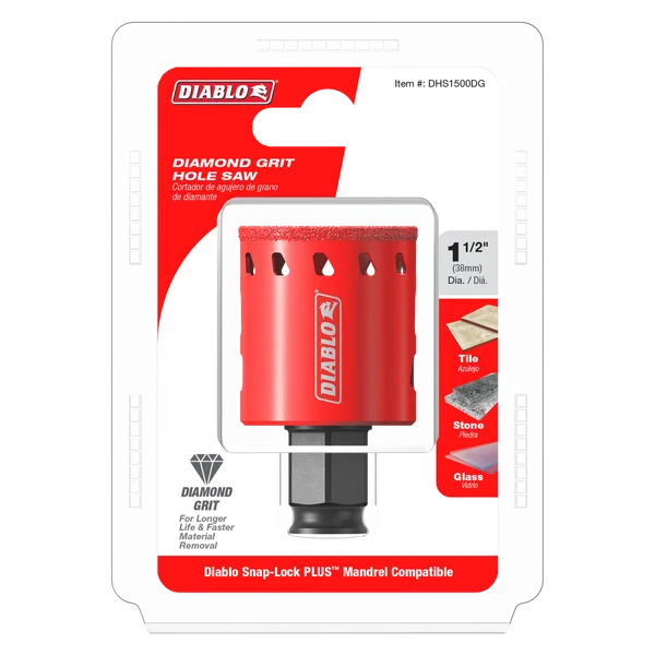 Diablo DHS1500DG, 1-1/2" Diamond Grit Hole Saw for Tile, Stone and Glass - Image 2