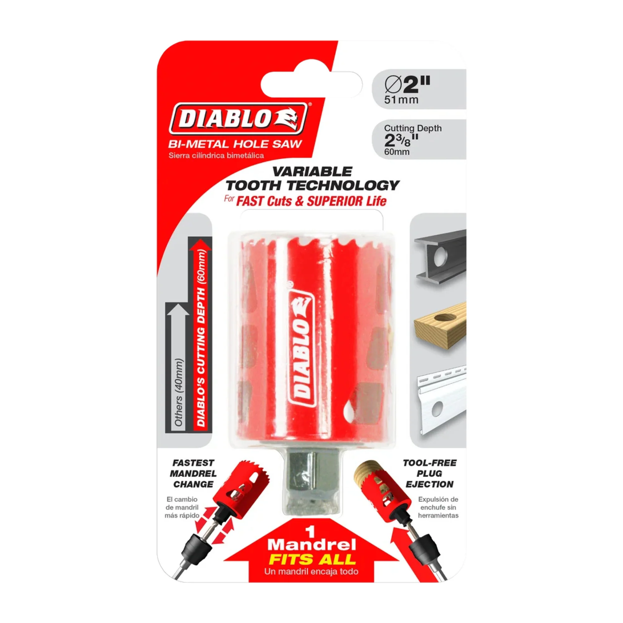 Diablo DHS2000, 2" BiM Hole Saw - Image 2