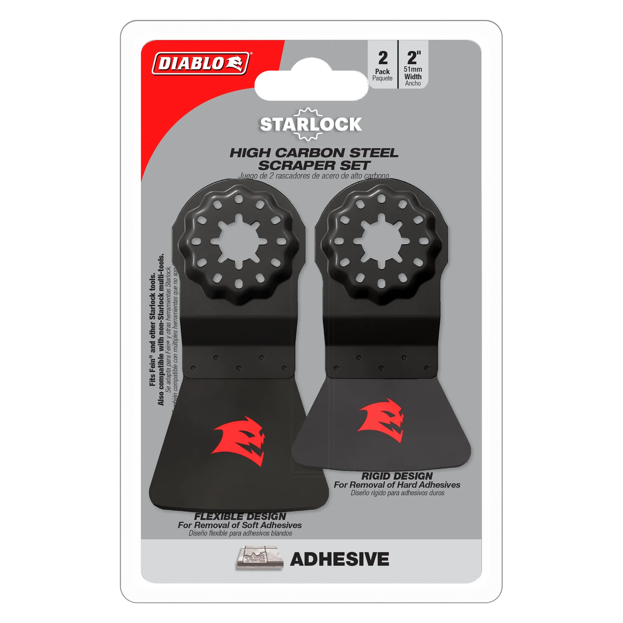 Diablo DOSSCRP2, Starlock High Carbon Steel Oscillating Scraper Set for Adhesive Removal - Image 2