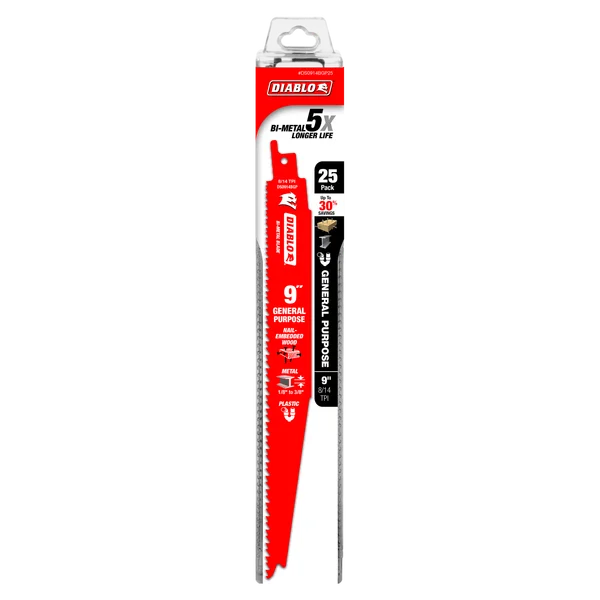 Diablo DS0914BGP25, 9" 8/14TPI General Purpose 25-pack - Image 2