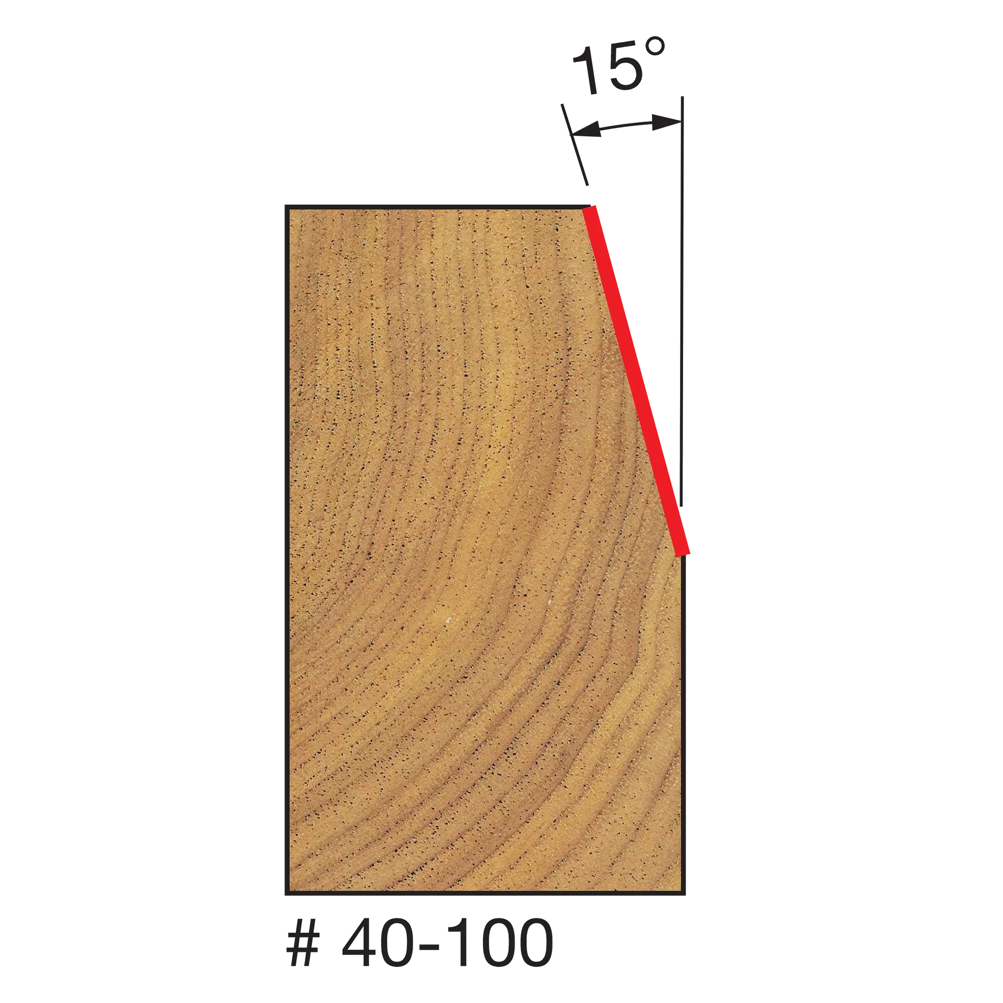 Freud 40-100, Carbide Router Bit - 23/32" x 2-3/16" Chamfer Bit (1/2" Carbide Height) - Image 2