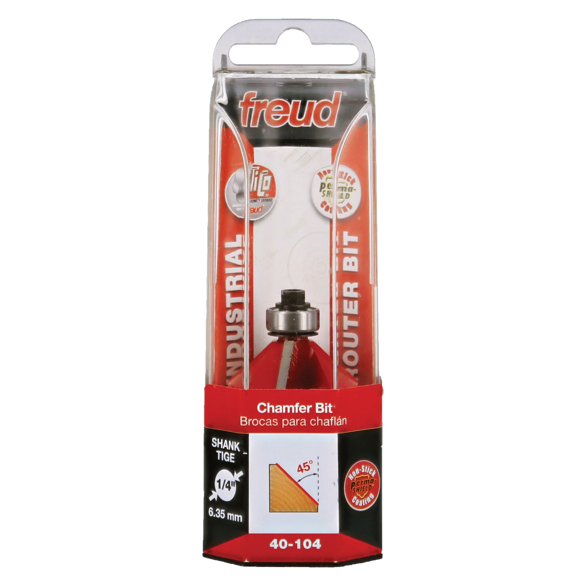 Freud 40-104, Carbide Router Bit - 1-11/32" x 2-3/16" Chamfer Bit (1/2" Carbide Height) - Image 3