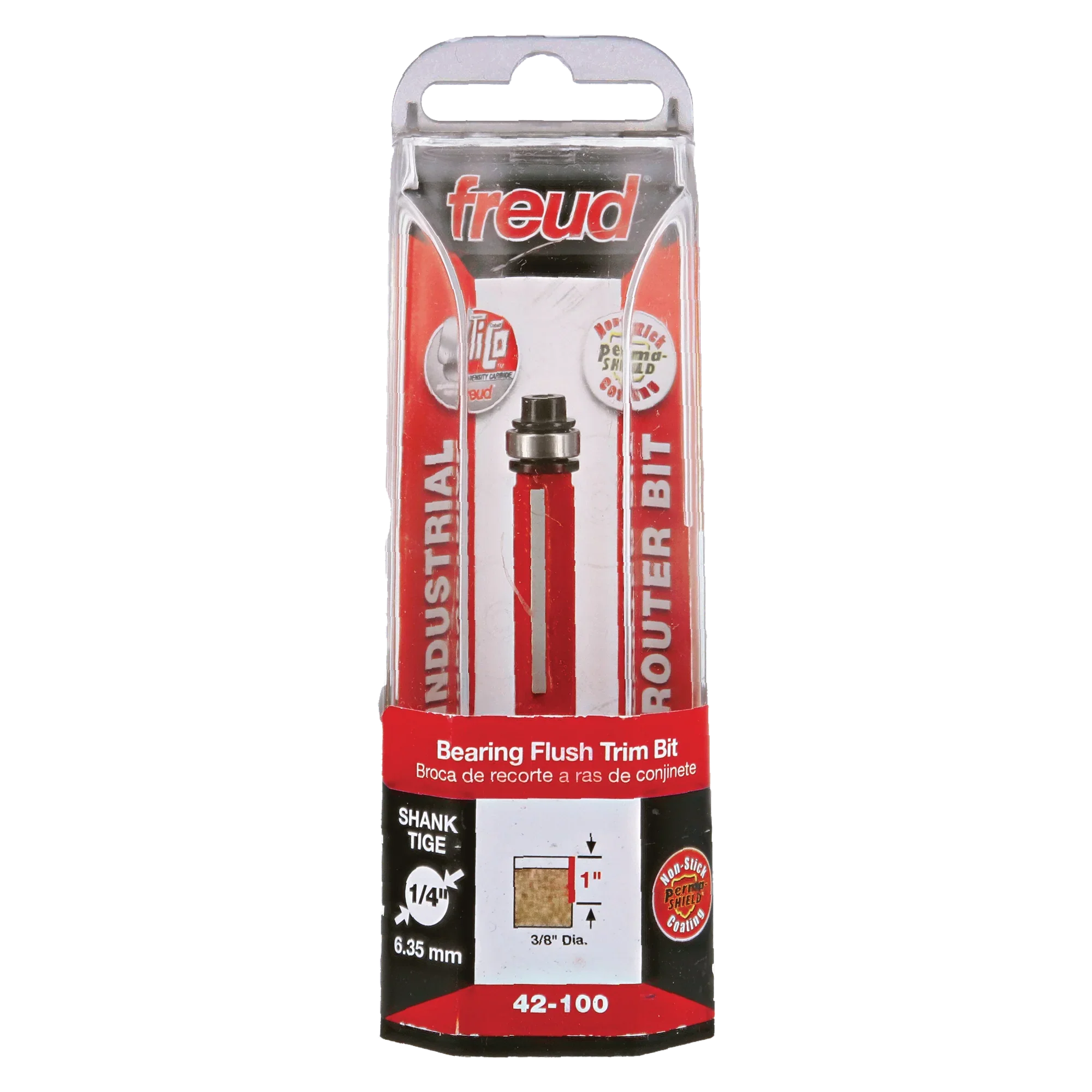 Freud 42-100, Carbide Router Bit - 3/8" Bottom Bearing Flush Trim Bit (1/4" Shank) - Image 3