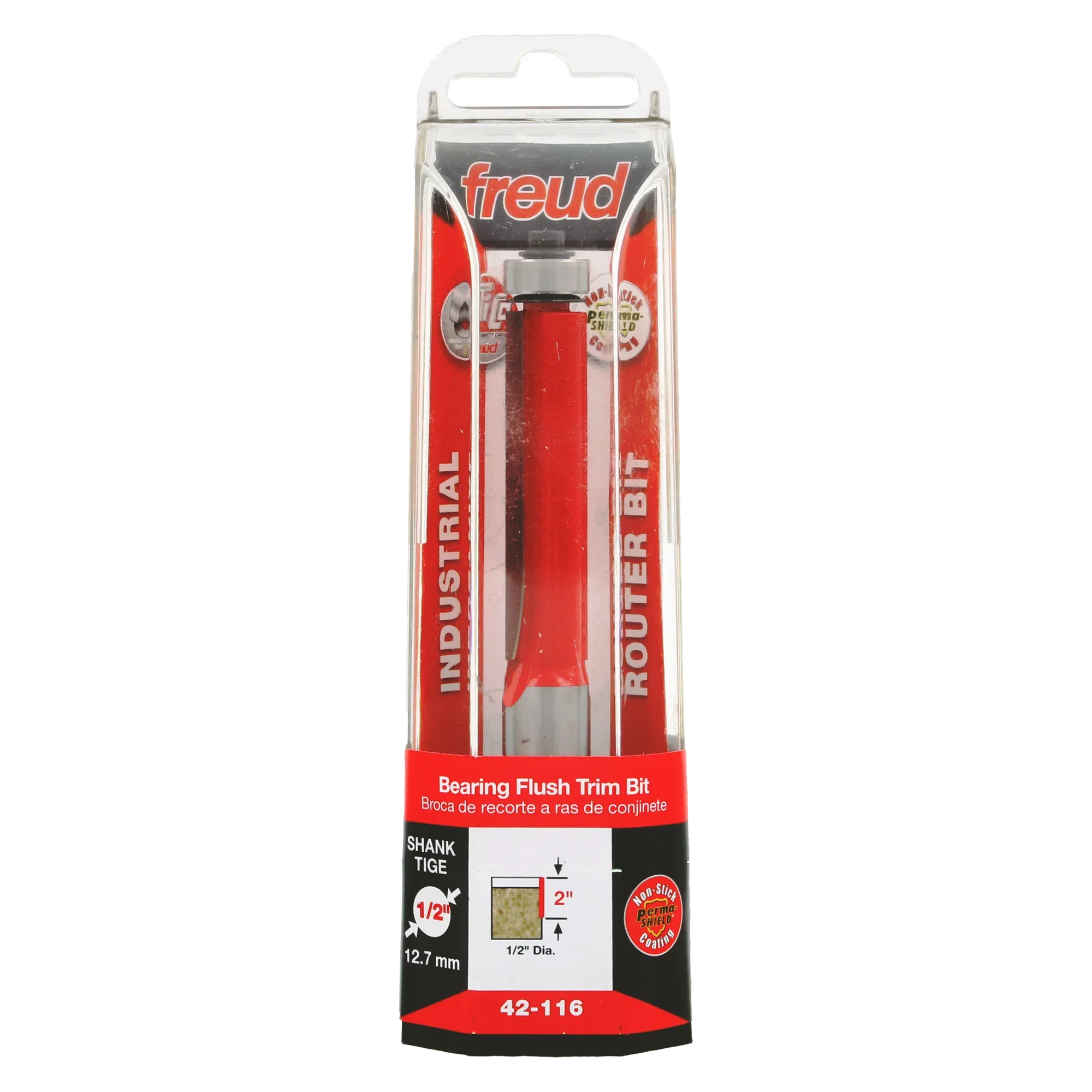 Freud 42-116, Carbide Router Bit - 1/2" x 2" Bottom Bearing Flush Trim Bit (1/2" Shank) - Image 3