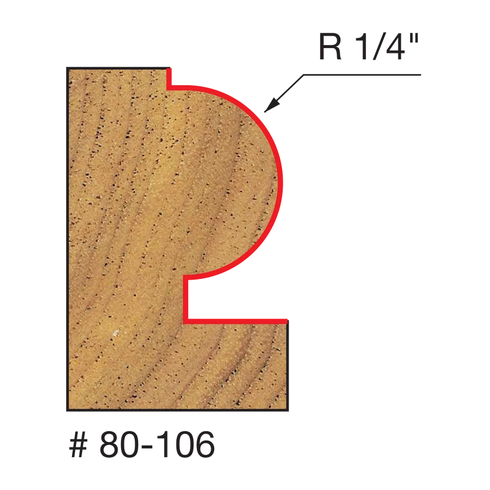 Freud 80-106, 1/4" Radius Traditional Beading Bit - Image 2