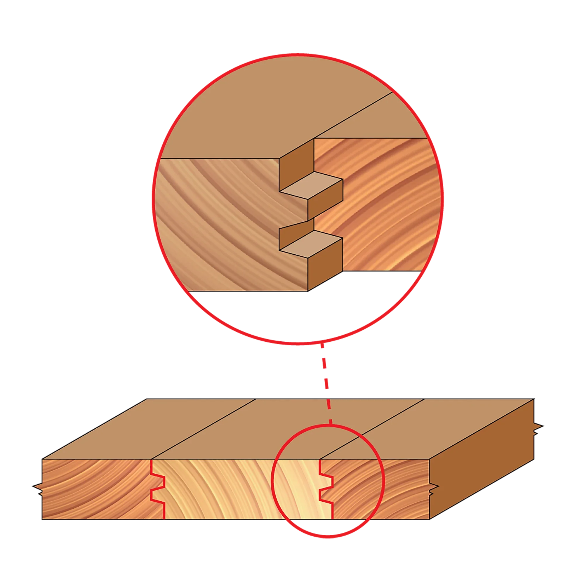 Freud 99-031, Carbide Router Bit - 1-1/2" x 2-3/4" Reversible Glue Joint Bit (1/2" Shank) - Image 3