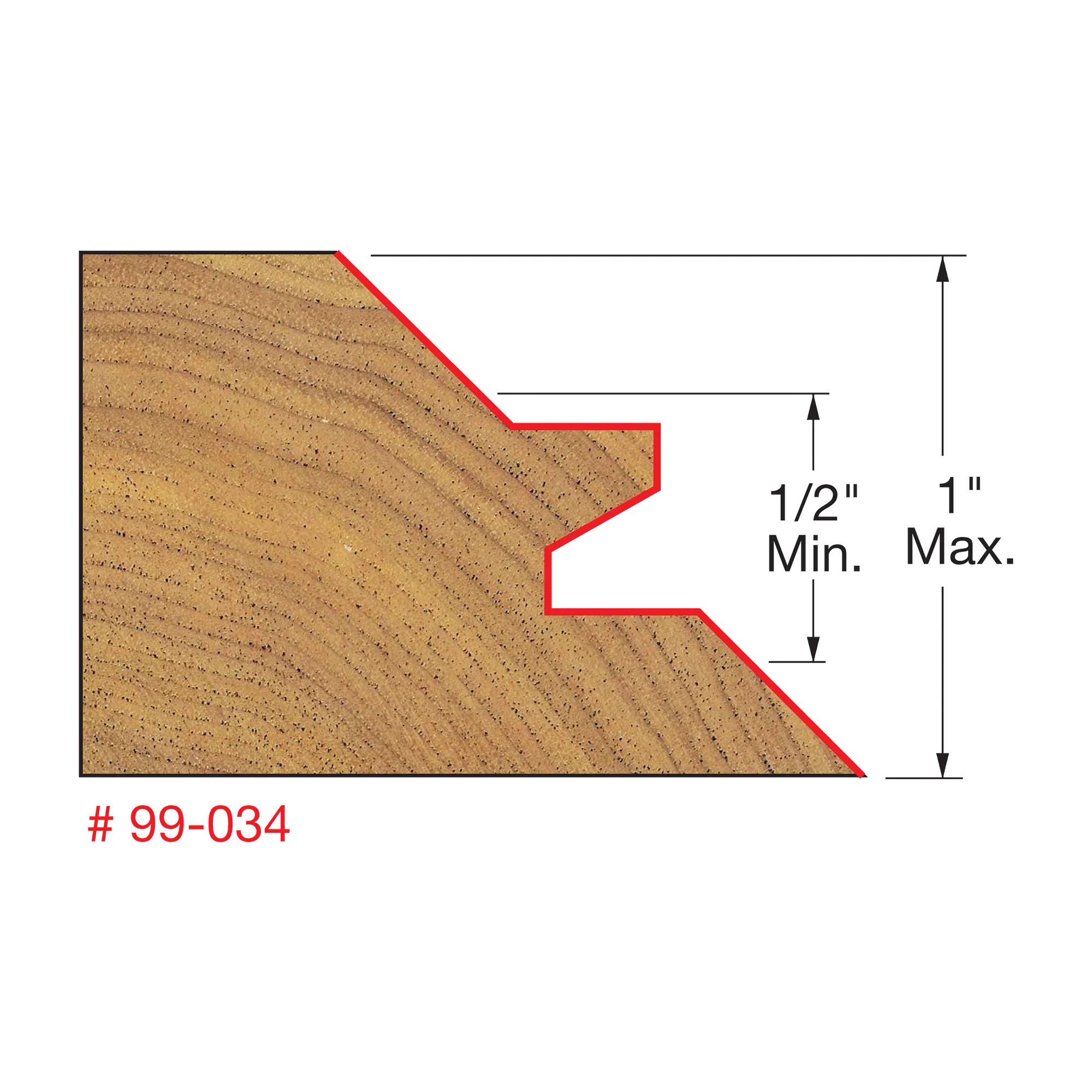 Freud 99-034, Carbide Router Bit - 2-3/4" Lock Miter Bit (1/2" Shank) - Image 3