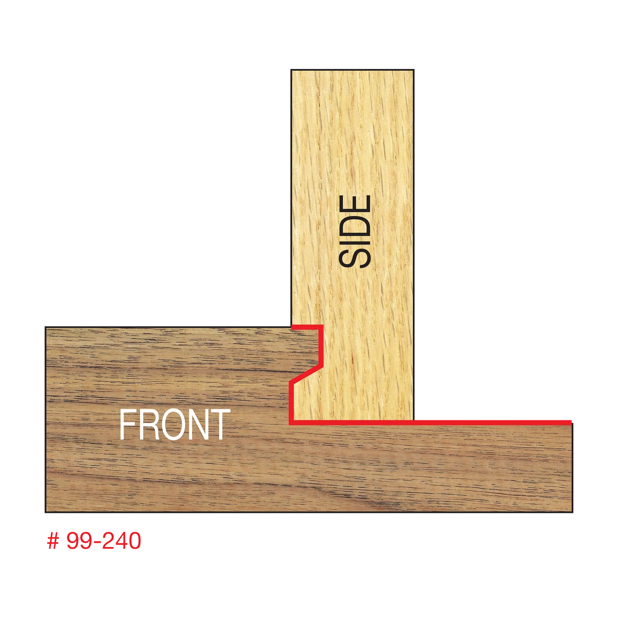 Freud 99-240, Carbide Router Bit - 2" x 33/64" Drawer Lock Bit (1/2" Shank) - Image 2