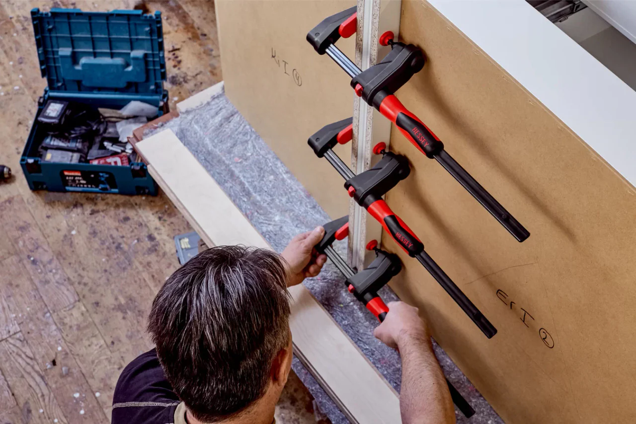 Halder 3117S005, 50mm Box Joiner SET Simplex Soft-face Mallet 50:40, TPE-Soft / Superplastic + 2x Bessey Gearklamp - Image 4