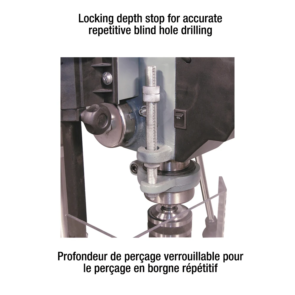 KING Canada KC-122FC-LS, 22" Drill Press with Safety Guard and Limit Switch - Image 3