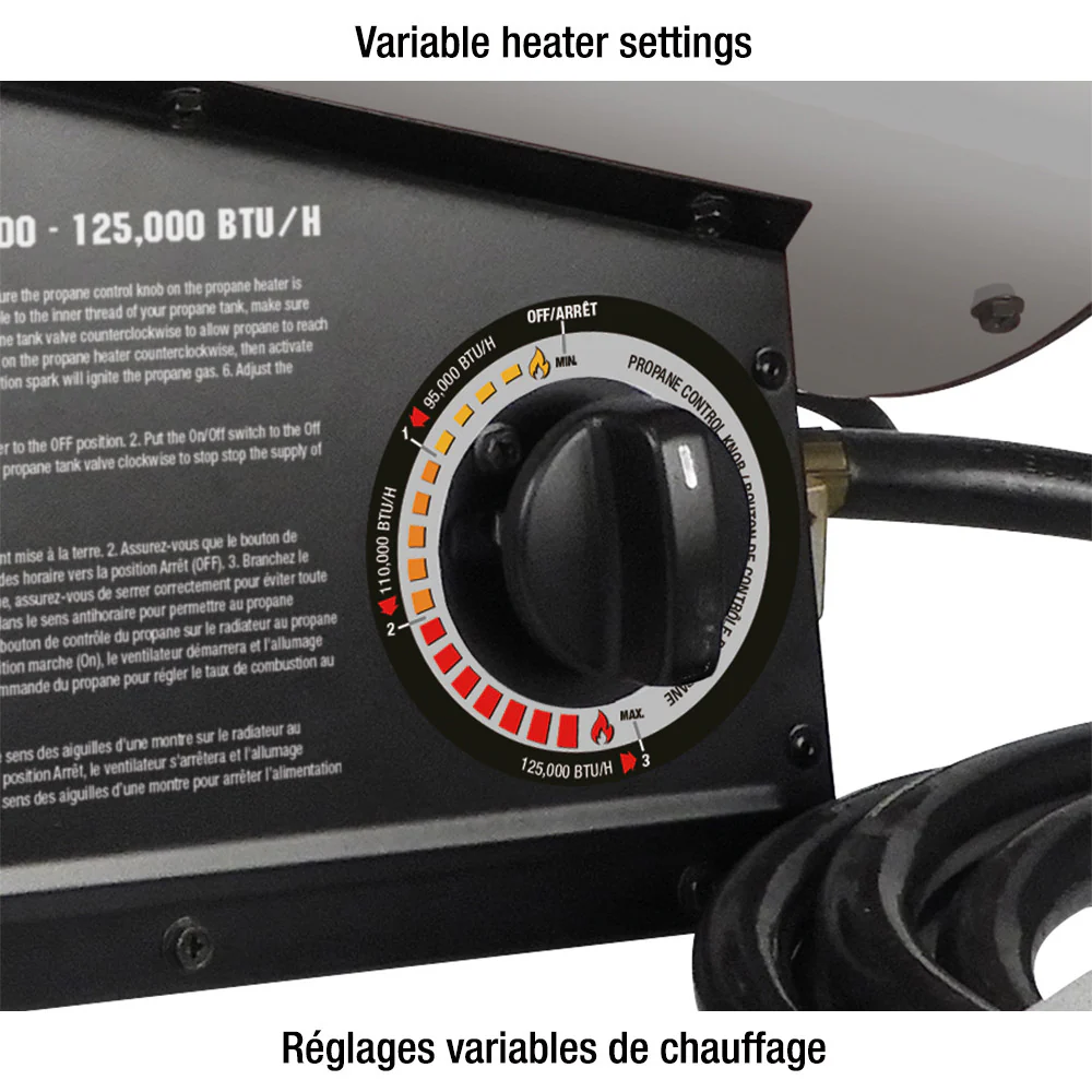 KING Canada KPH-125, Forced Air Construction Propane Heater 95,000 - 125,000 BTU/H - Image 2