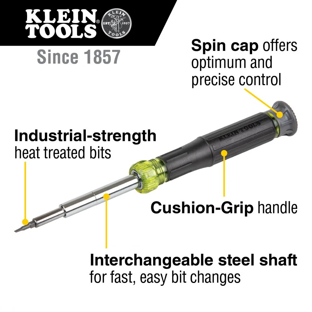 Klein Tools 32314, 14-in-1 Precision Screwdriver/ Nut Driver - Image 6