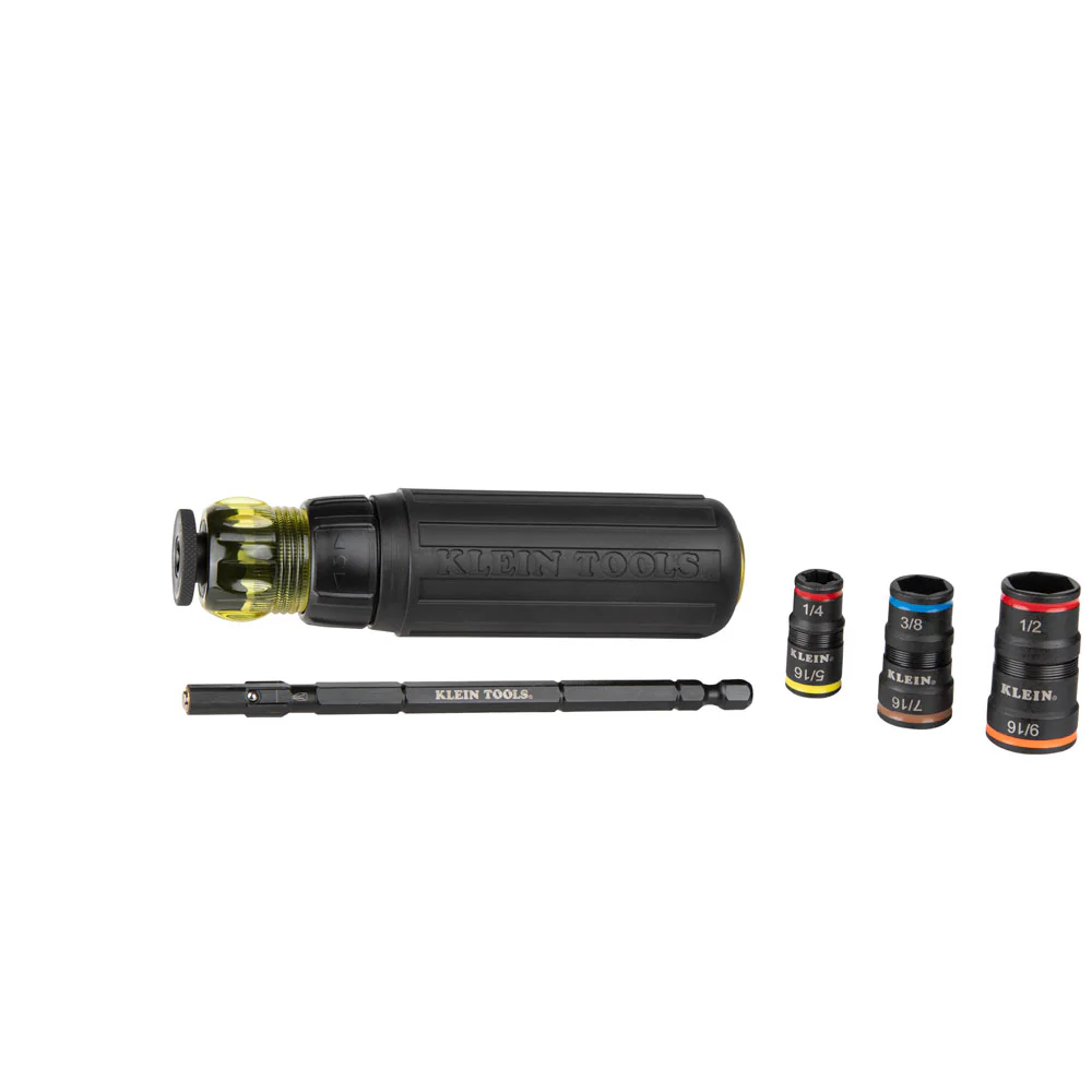 Klein Tools 32910RCHT, 7-in-1 Impact Rated Flip Socket Set with Ratcheting Handle - Image 2
