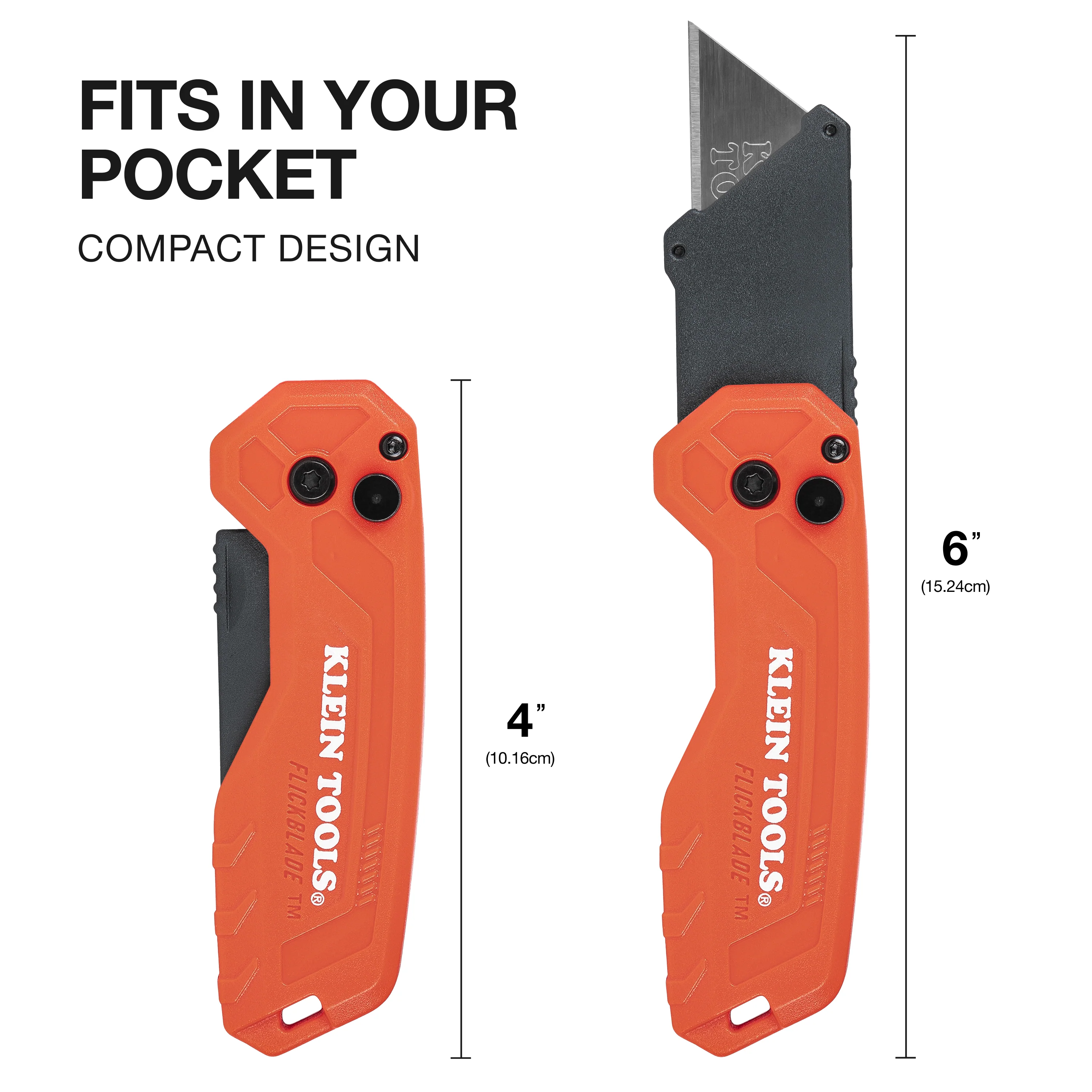 Klein Tools 44307, FLICKBLADE™ Subcompact Folding Utility Knife - Image 2