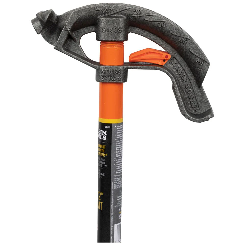 Klein Tools 51603, Iron Conduit Bender 1/2-Inch EMT with Angle Setter™ - Image 11