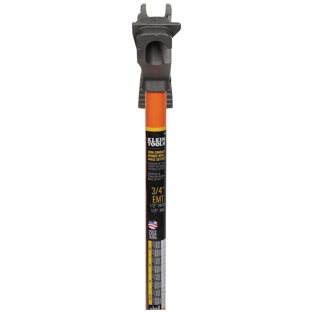 Klein Tools 51604, Iron Conduit Bender 3/4-Inch EMT with Angle Setter™ - Image 8