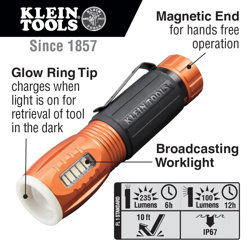Klein Tools 56028, LED Flashlight with Work Light - Image 6