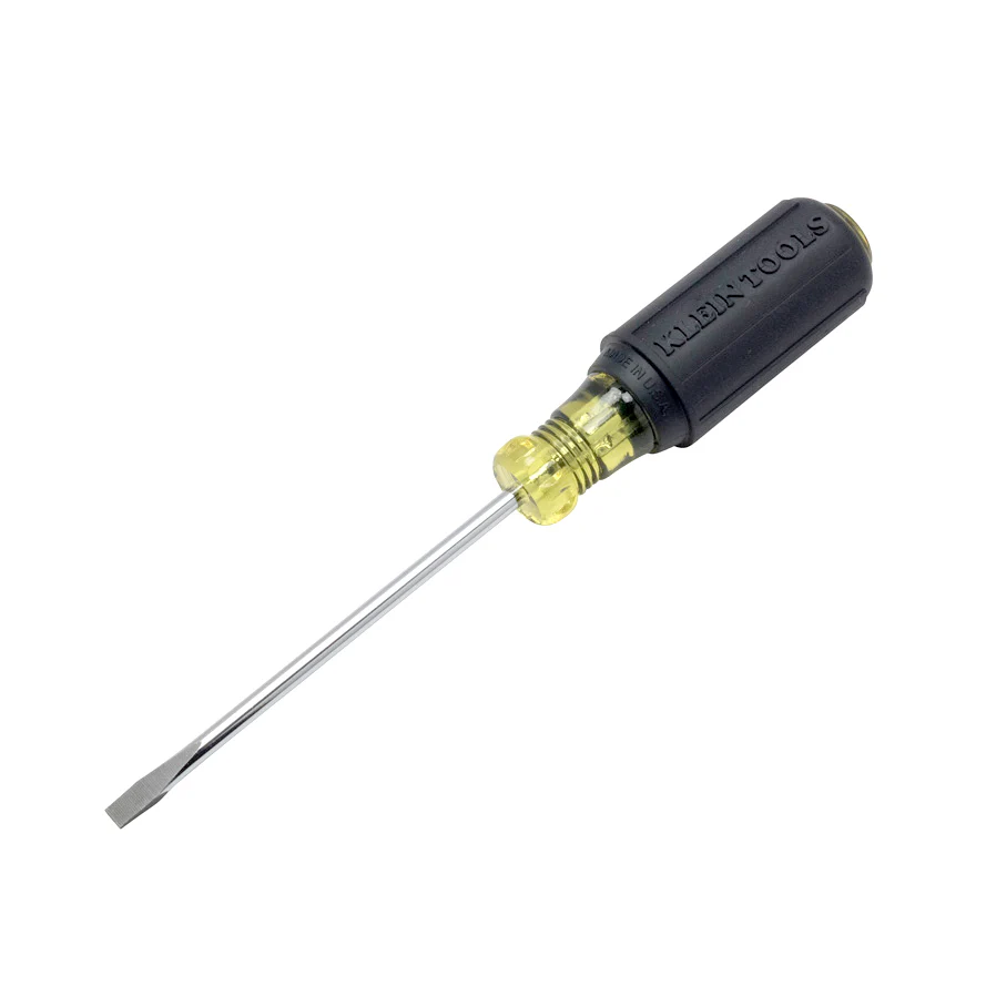 Klein Tools 601-4, 3/16-Inch Cabinet Tip Screwdriver 4" Round Shank - Image 4