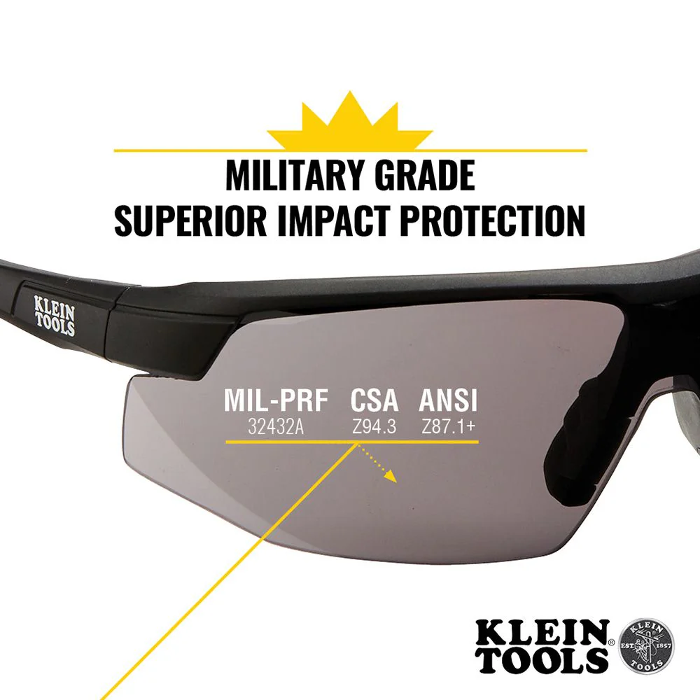 Klein Tools 60160, Standard Safety Glasses, Gray Lens - Image 10