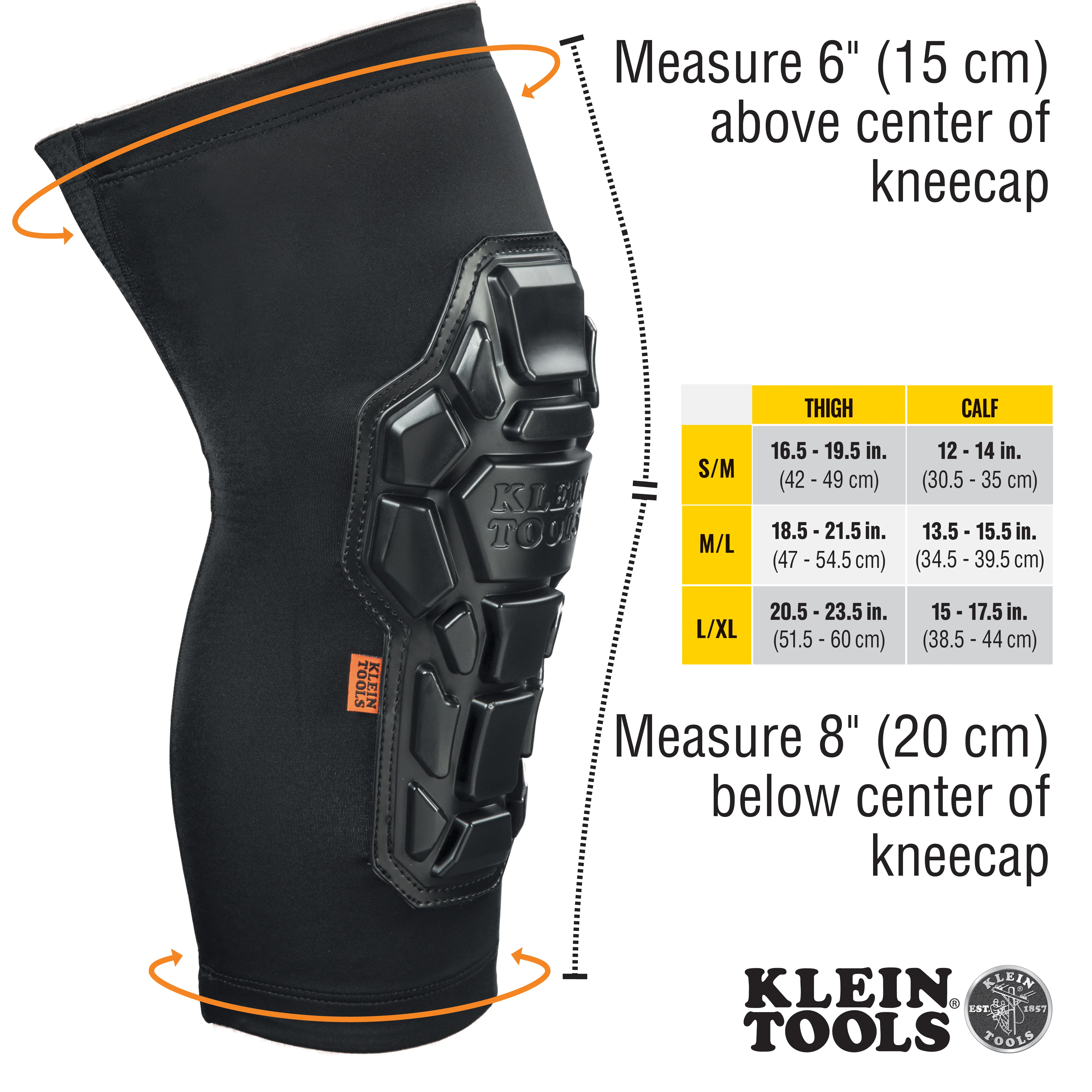 Klein Tools 60615, Heavy Duty Knee Pad Sleeves, S/M - Image 10