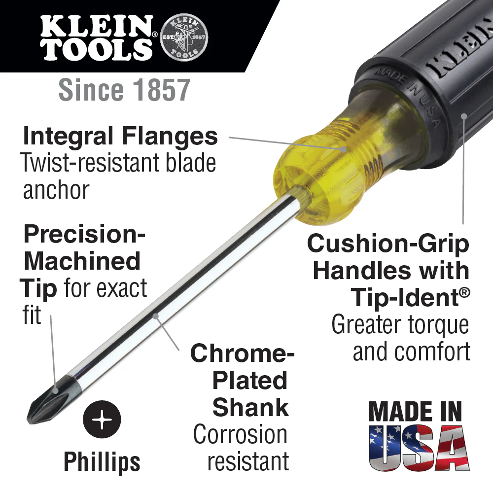 Klein Tools 85808, All-Purpose Screwdriver Set, 8-Piece - Image 8