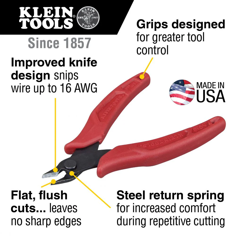 Klein Tools D275-5, Diagonal Cutting Pliers, Flush Cutter, Lightweight, 5-Inch - Image 8