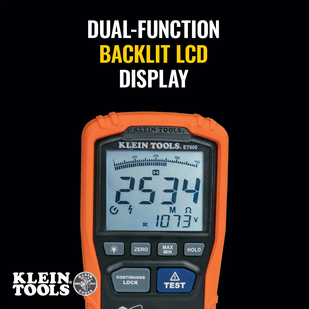 Klein Tools ET600,  Insulation Resistance Tester - Image 2