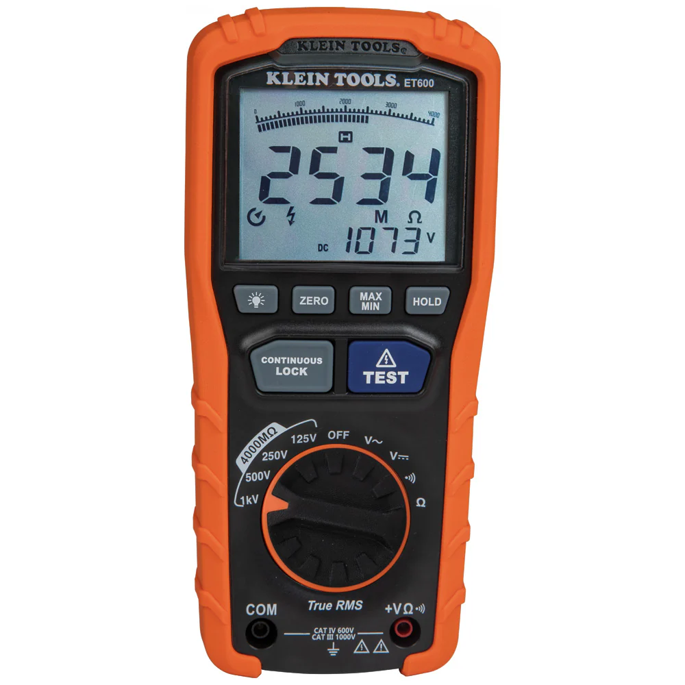 Klein Tools ET600,  Insulation Resistance Tester - Image 9