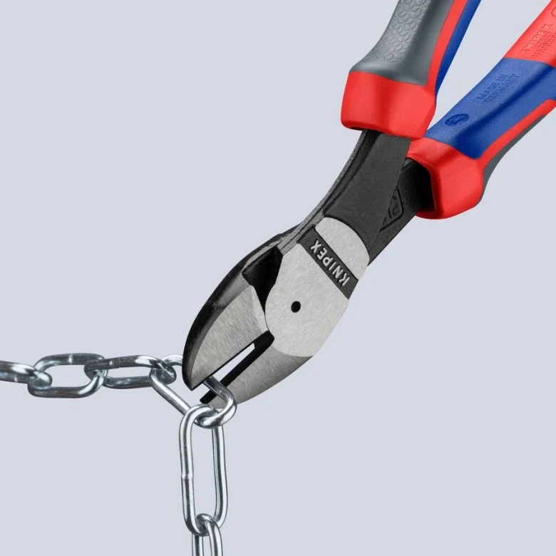 Knipex 74 22 200 SBA, 8 in. High-Leverage 12-Degree Angled Diagonal Side Cutting Pliers - Image 10