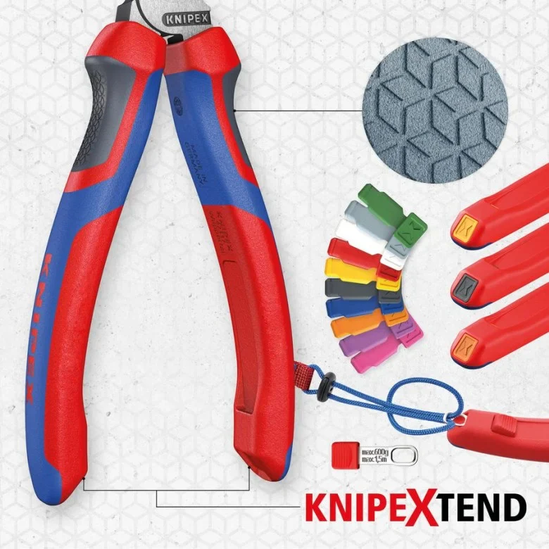 Knipex 74 22 200 SBA, 8 in. High-Leverage 12-Degree Angled Diagonal Side Cutting Pliers - Image 15