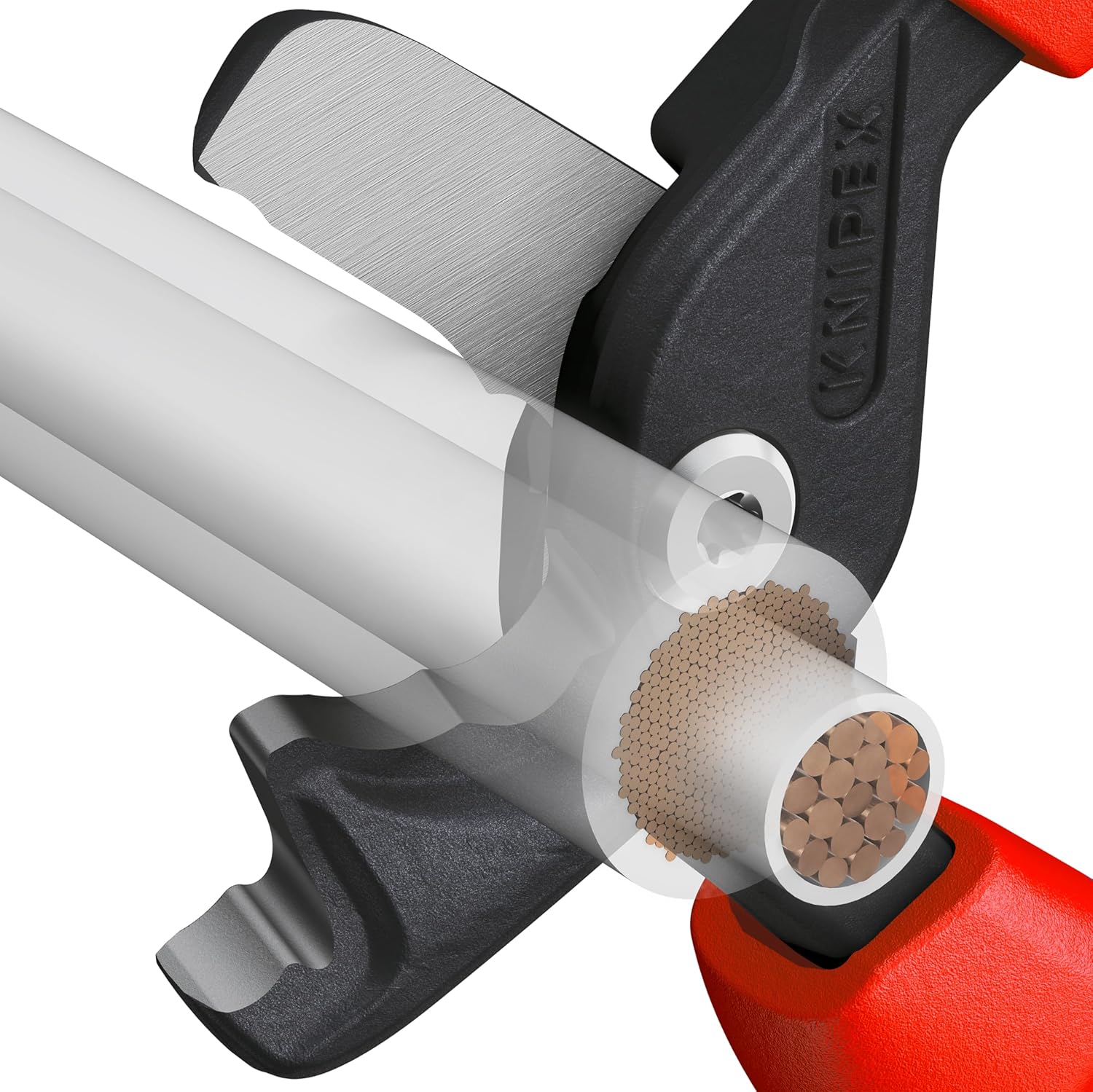 KNIPEX 95 12 225 SBA, 9" StepCut® XL Cable Shears - Image 4