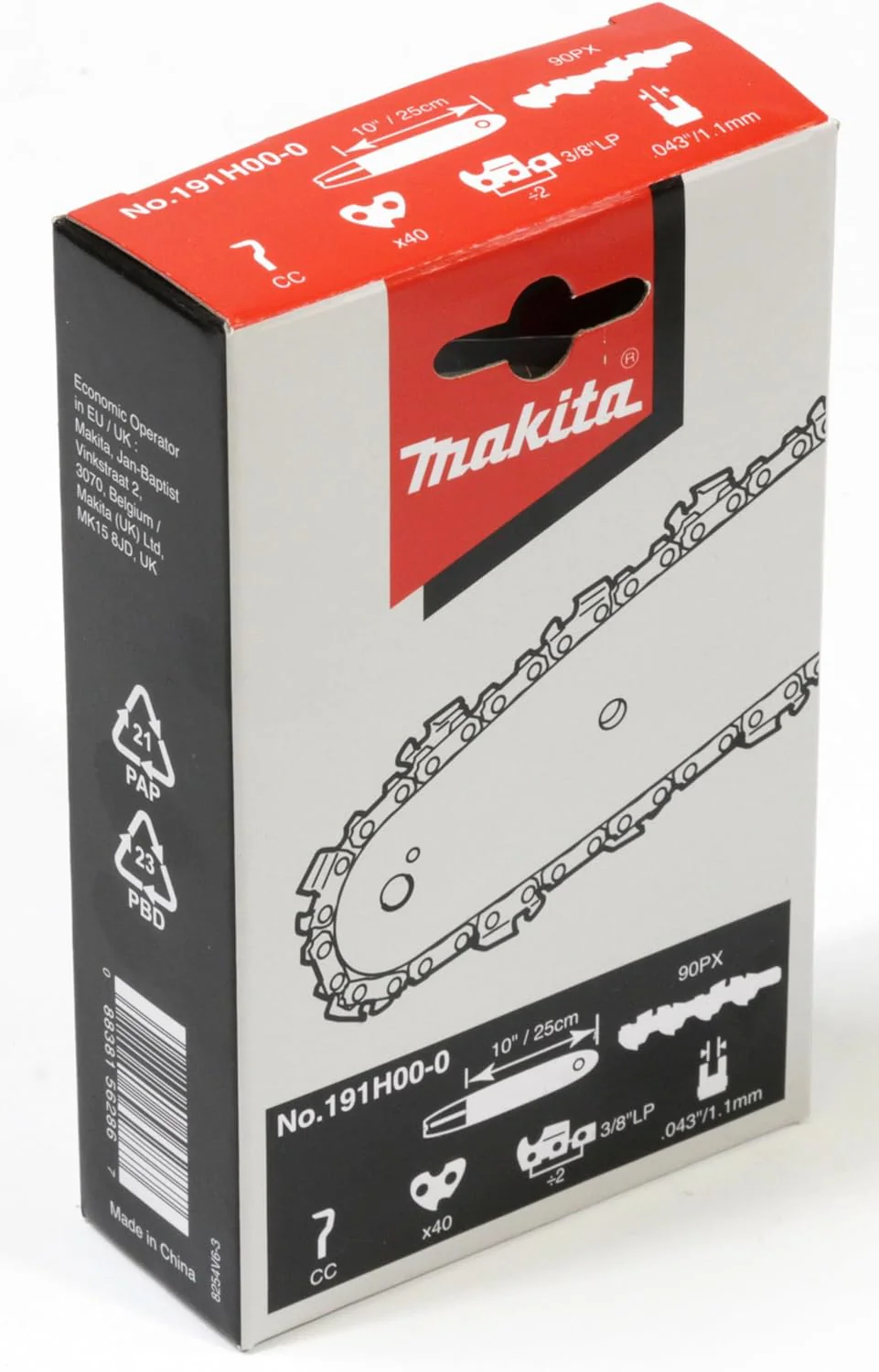 Makita 191H00-0, 10" Saw Chain, 3/8", .043" (For DUC254, DUA250/251, UA001/002) - Image 2