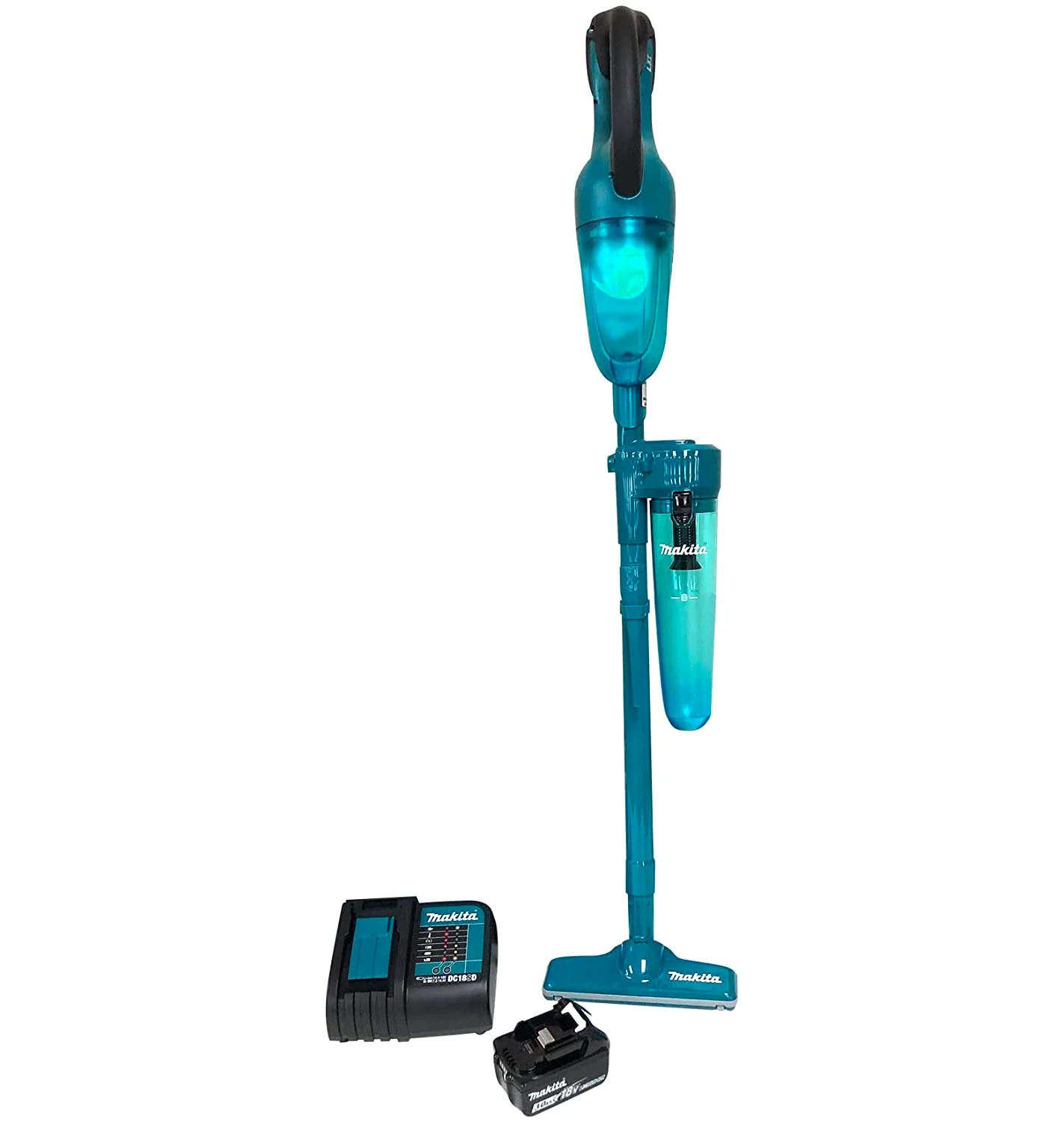 Makita DCL180SFX2, 18V LXT Cordless 650ml Vacuum Cleaner w/Cyclone Attachment, Teal (3.0Ah Kit) - Image 5