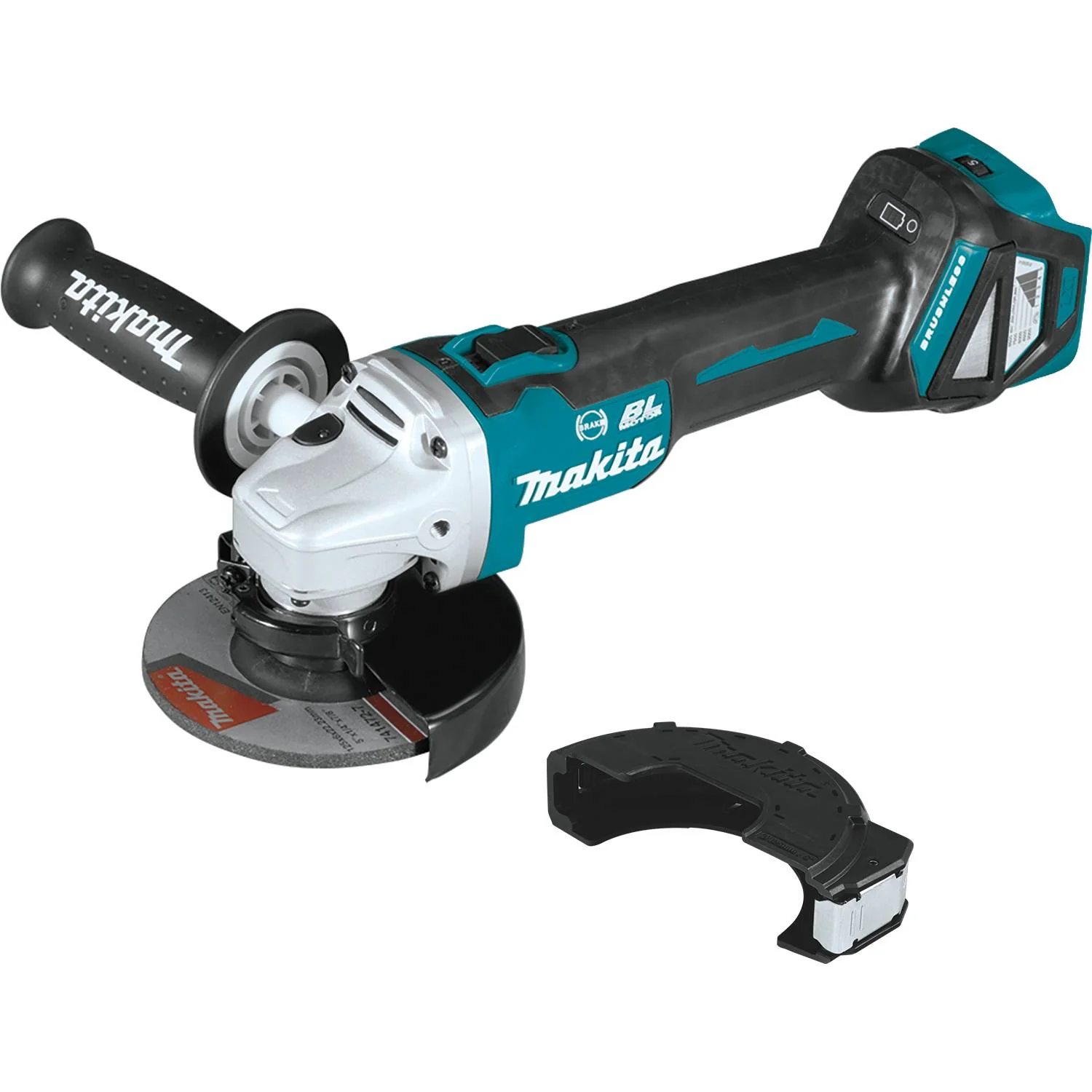 Makita DGA513RTX1, 18V LXT Brushless Cordless 5" Angle Grinder w/Slide Switch (5.0 Ah Kit) - Image 4
