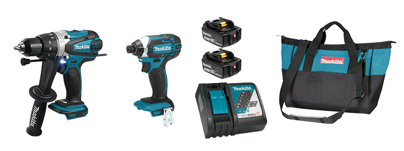 Makita DLX2145TX, 18V LXT Cordless 2-Tool Combo Kit with 2 Batteries (5.0 Ah), Rapid Charger & Tool Bag - Image 8