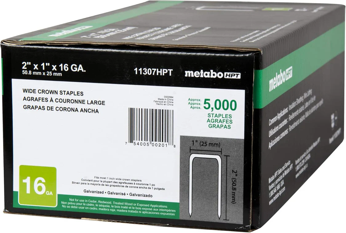 Metabo HPT 11307HPT, Staples 16 Gauge 1'' Crown 2'' Length (5M/Box) - Image 2