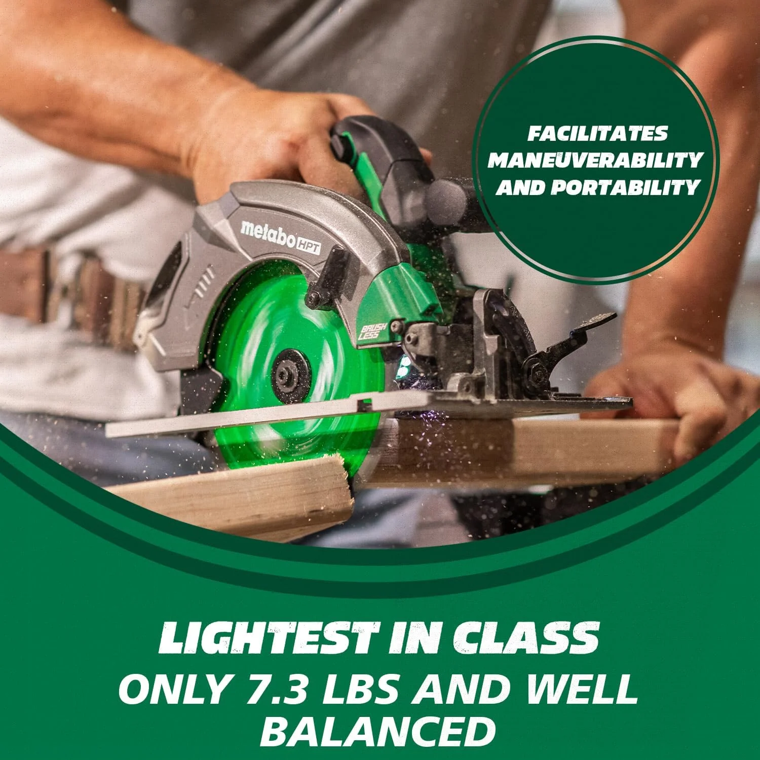 Metabo HPT C1807DAQ4M, 18V MultiVolt 7-1/4 Inch Cordless Circular Saw (Tool Only) - Image 5