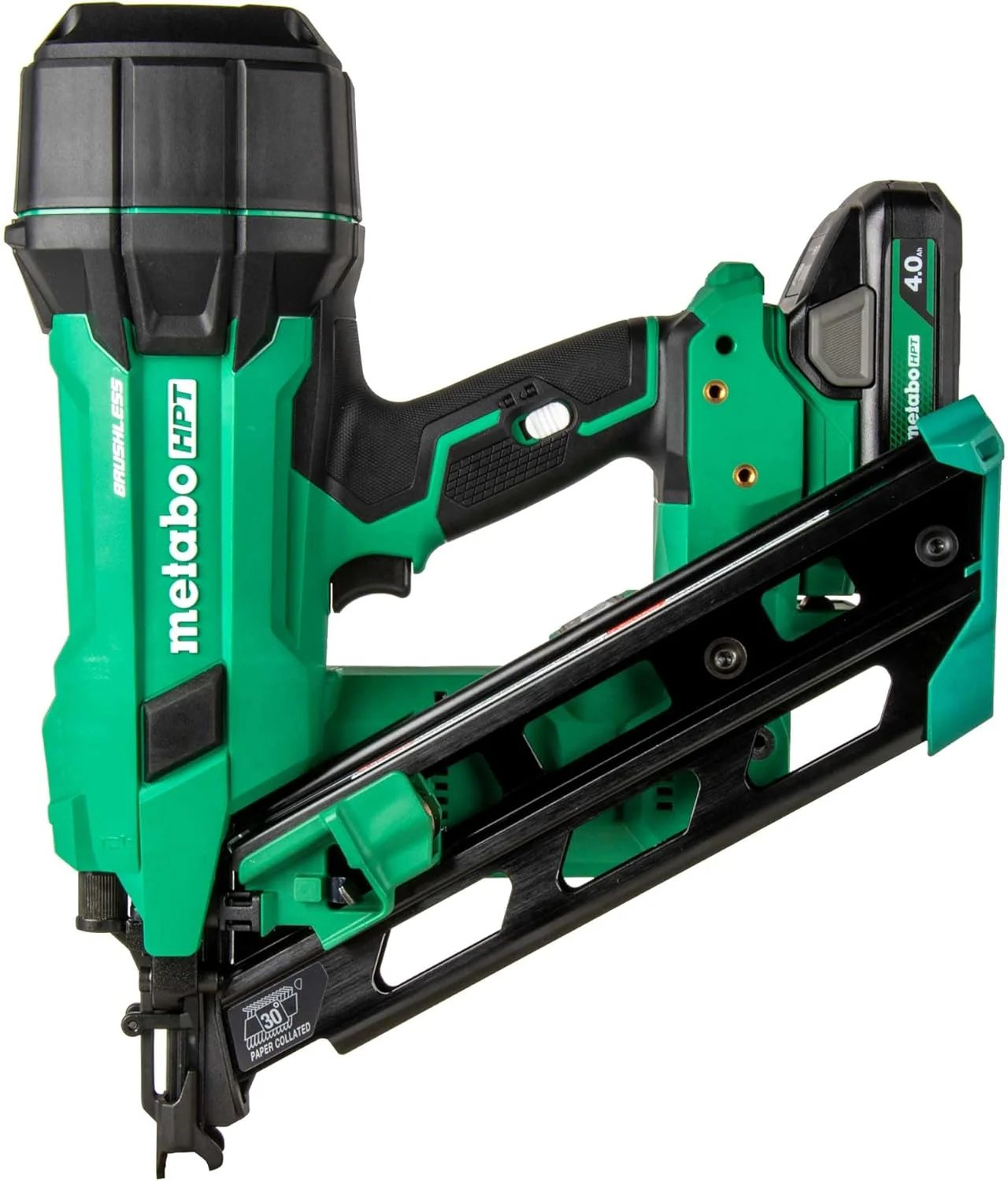 Metabo HPT NR1890DCAM, 18V MultiVolt Cordless Gen2 30Deg 3-1/2in Paper Tape Framing Nailer 4.0Ah Kit - Image 4