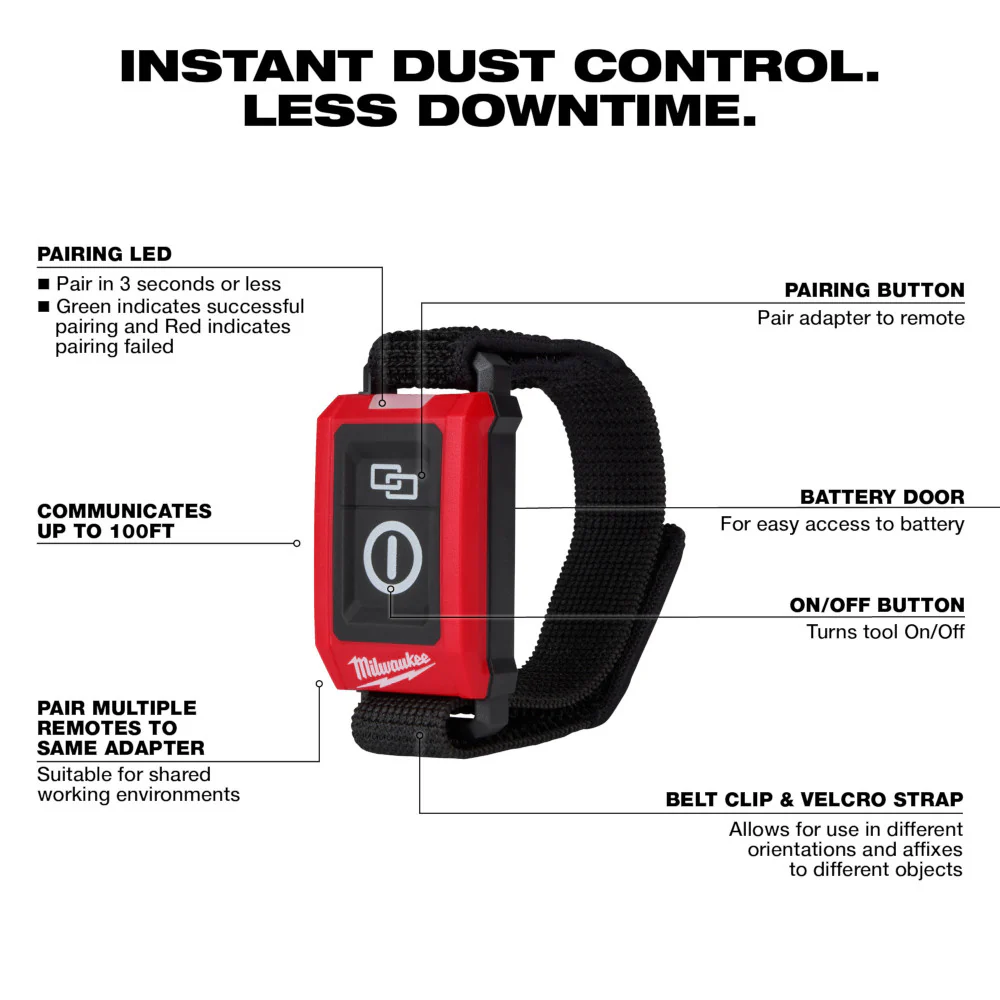 Milwaukee 0951-20, Wireless Dust Control Remote - Image 4