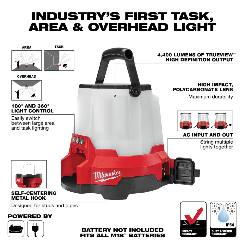 Milwaukee 2145-20, M18 Radius LED Compact Site Light (Tool Only) - Image 6