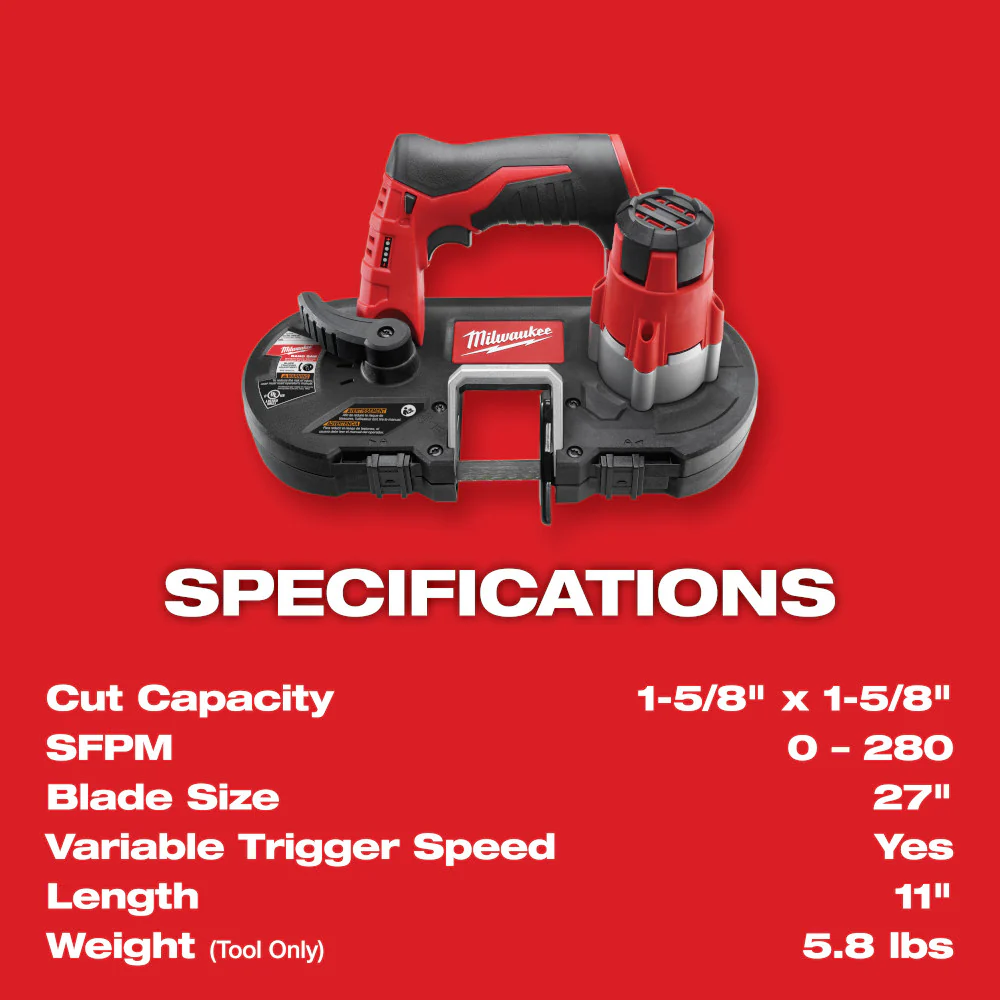 Milwaukee 2429-20, M12 Band Saw (Tool Only) - Image 4