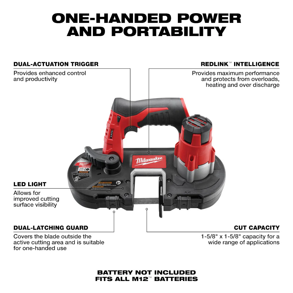 Milwaukee 2429-20, M12 Band Saw (Tool Only) - Image 6
