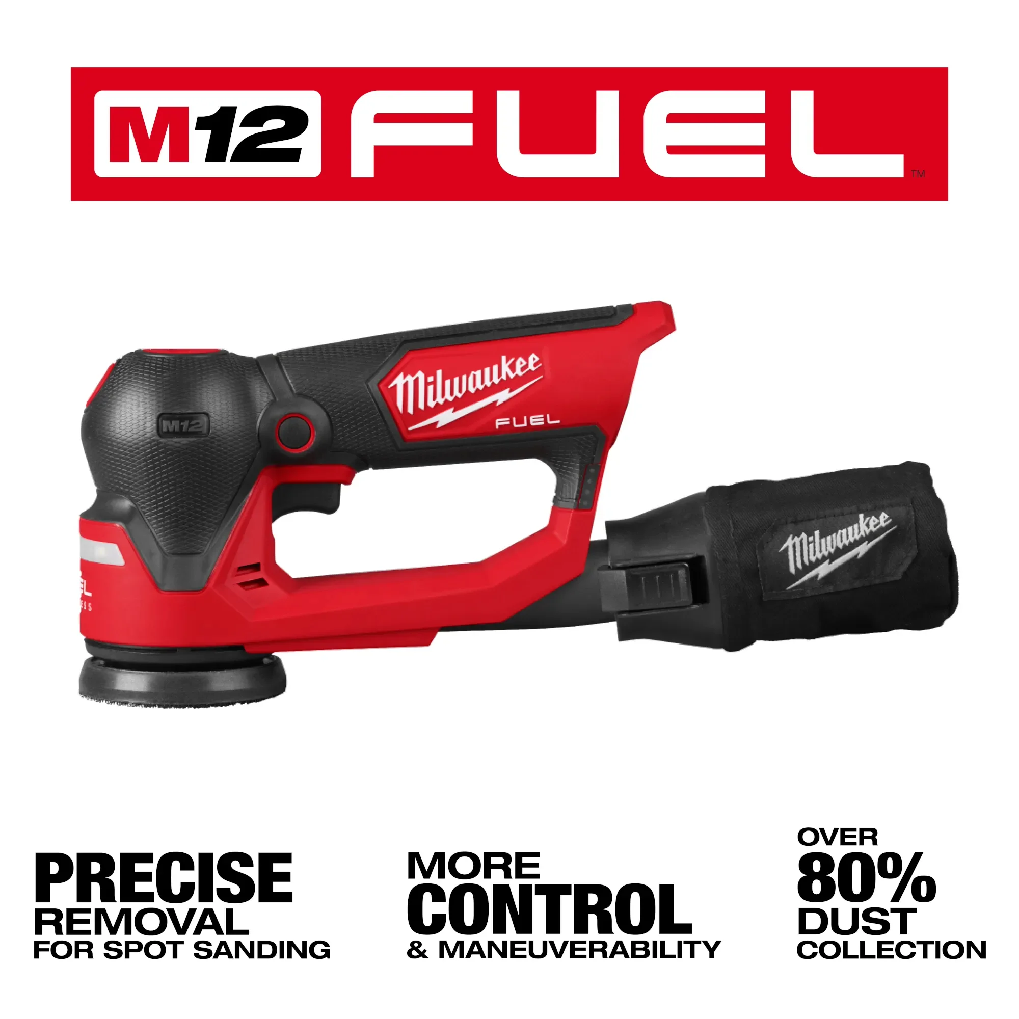 Milwaukee 2535-20, M12 FUEL™ 3" Random Orbital Detail Sander - Image 3