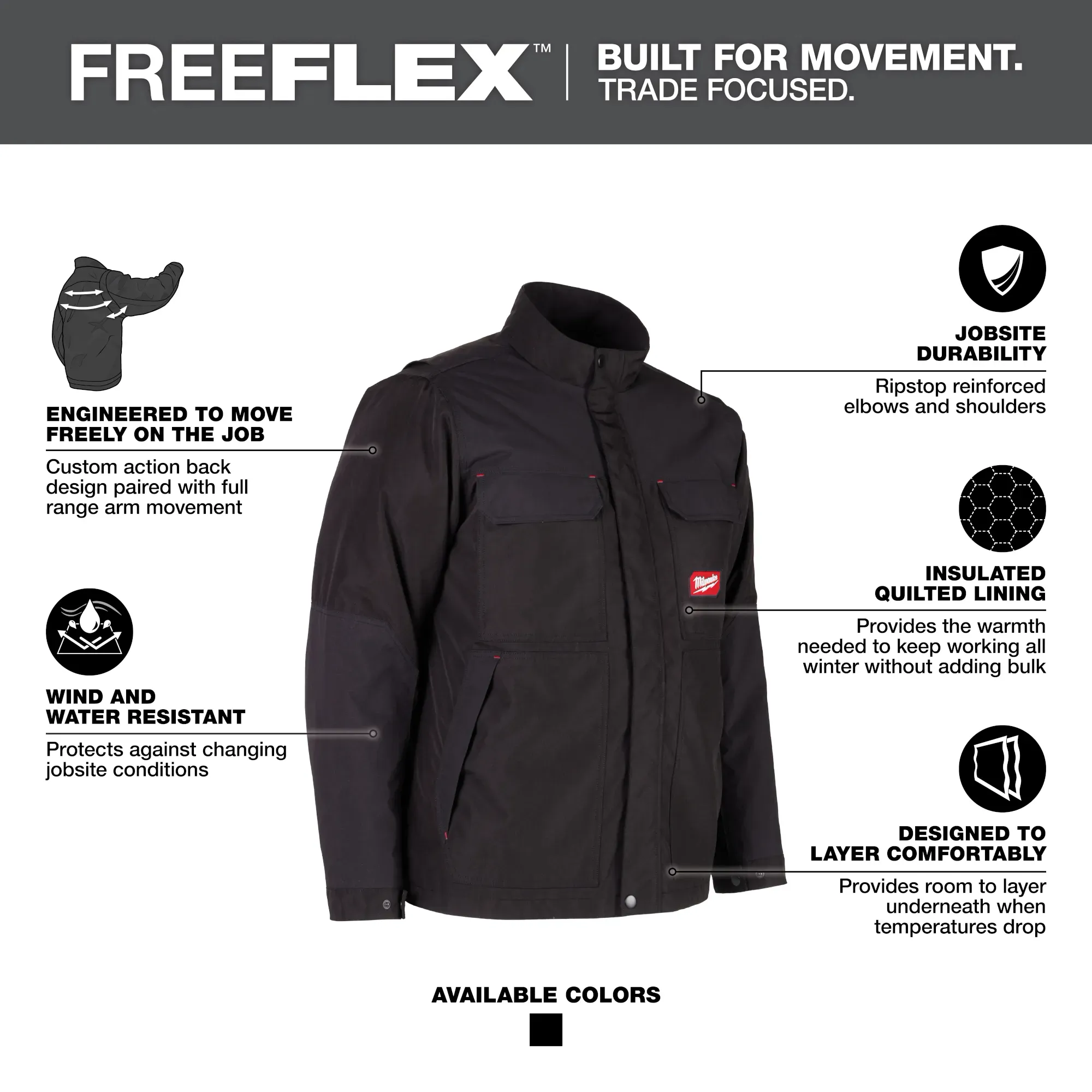 Milwaukee 256B FREEFLEX™ Insulated Jacket Black - Image 8