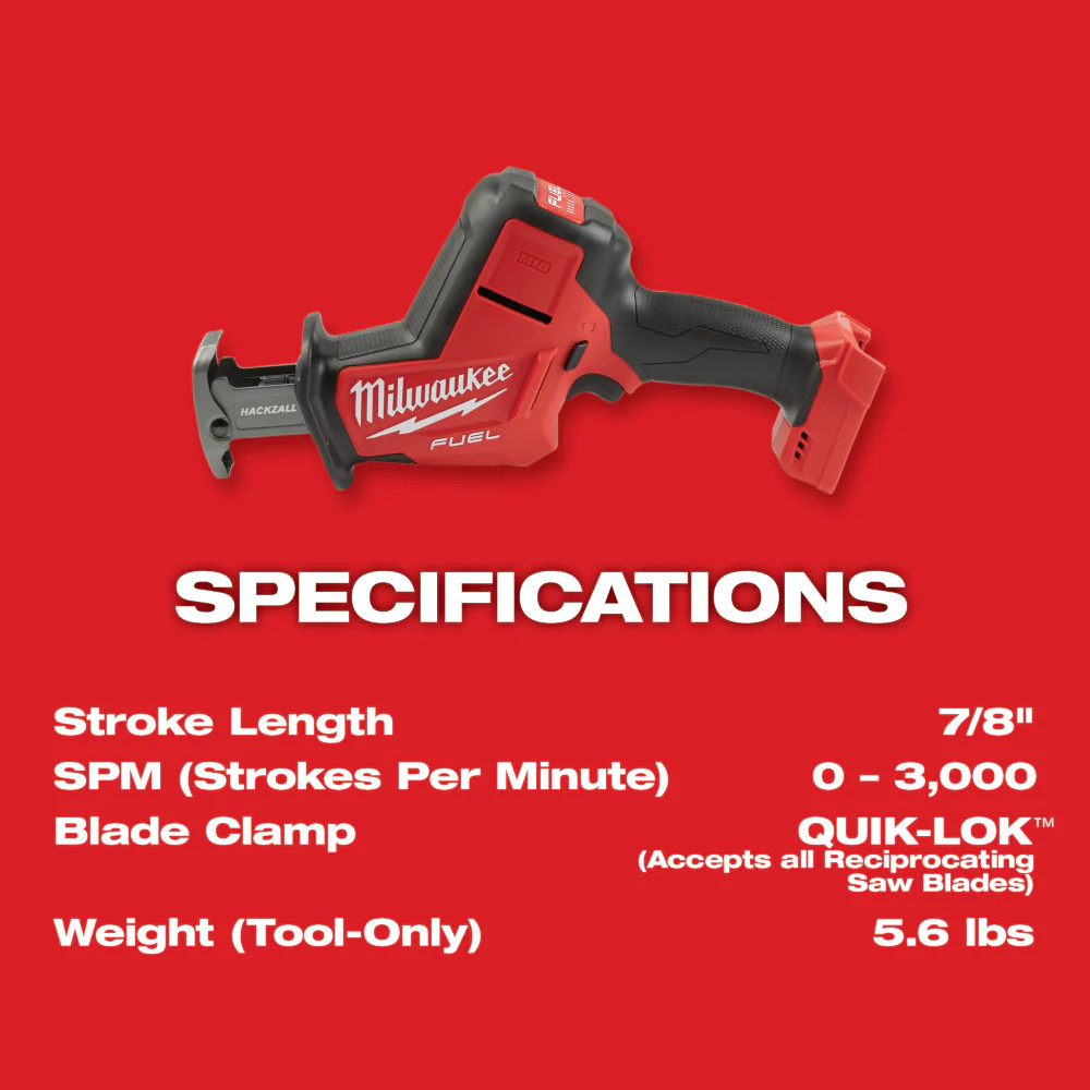 Milwaukee 2719-21, M18 FUEL Hackzall Kit - Image 8