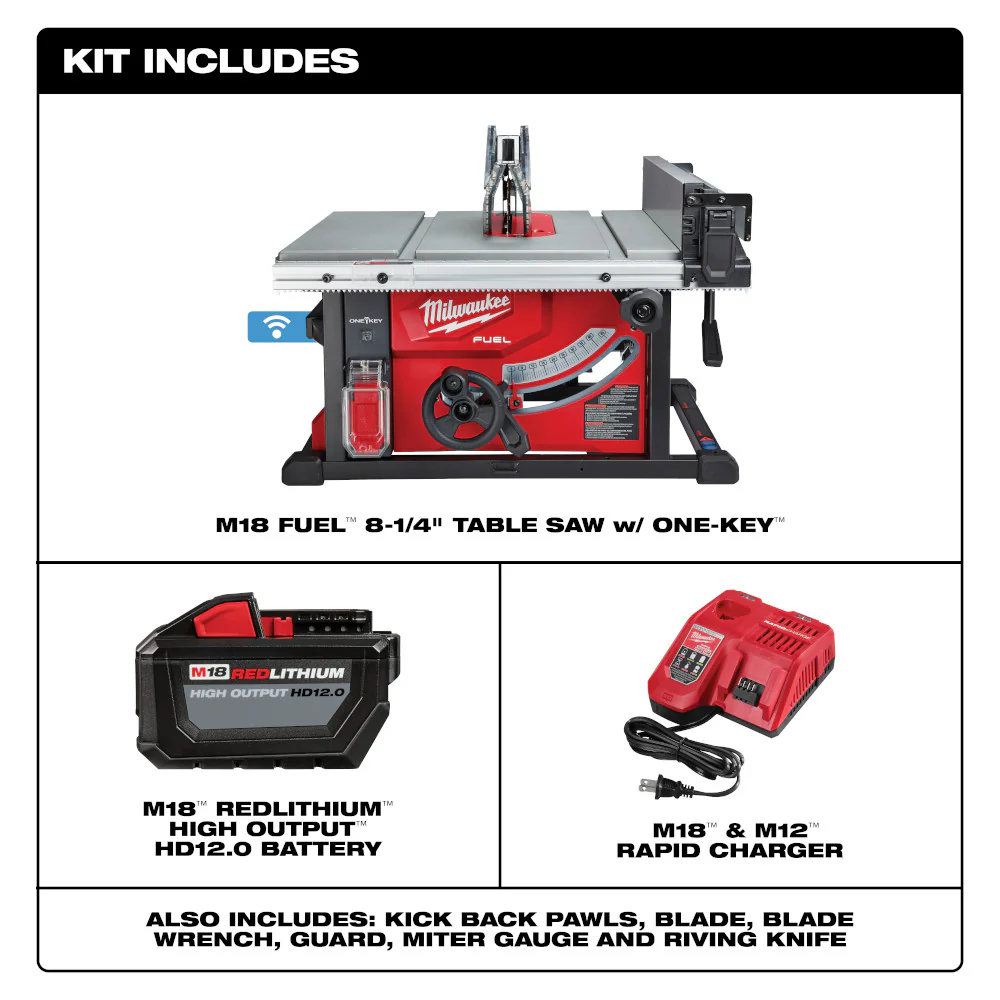 Milwaukee 2736-21HD, M18 Fuel 8-1/4" Table Saw Kit (12 Ah) - Image 6