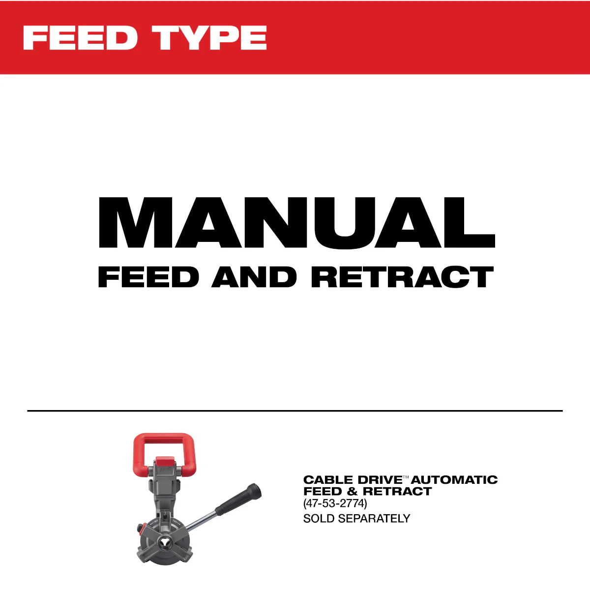 Milwaukee 2775E-211, M18 FUEL™ SWITCH PACK™ Sectional Drum Machine with 5/8” Open Wind Cable - Image 7