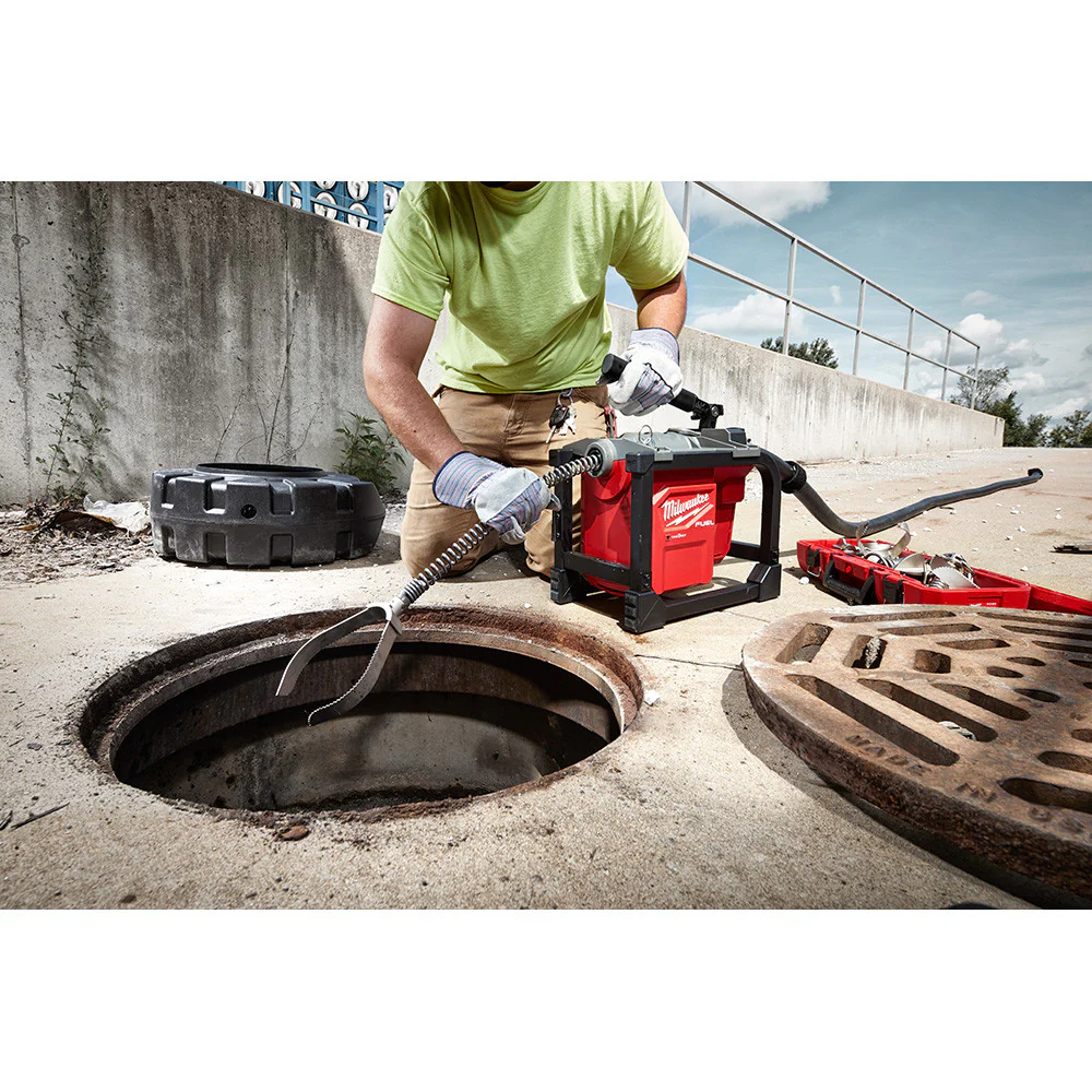 Milwaukee 2818A-21, M18 FUEL 7/8 -inch 18V Sewer Drain Cleaning Sectional Machine Kit with Cable and Attachments - Image 4