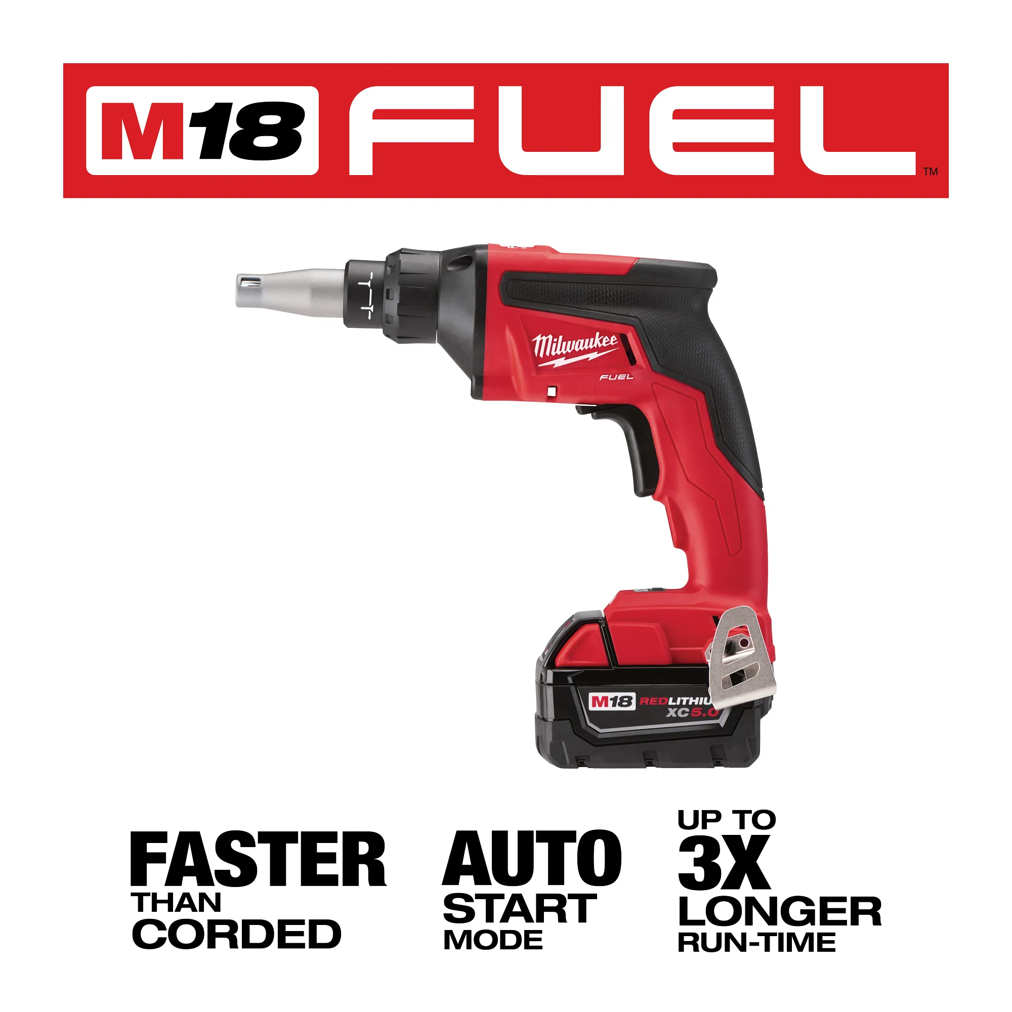 Milwaukee 2866-22, M18 FUEL Drywall Screwgun Kit - Image 3
