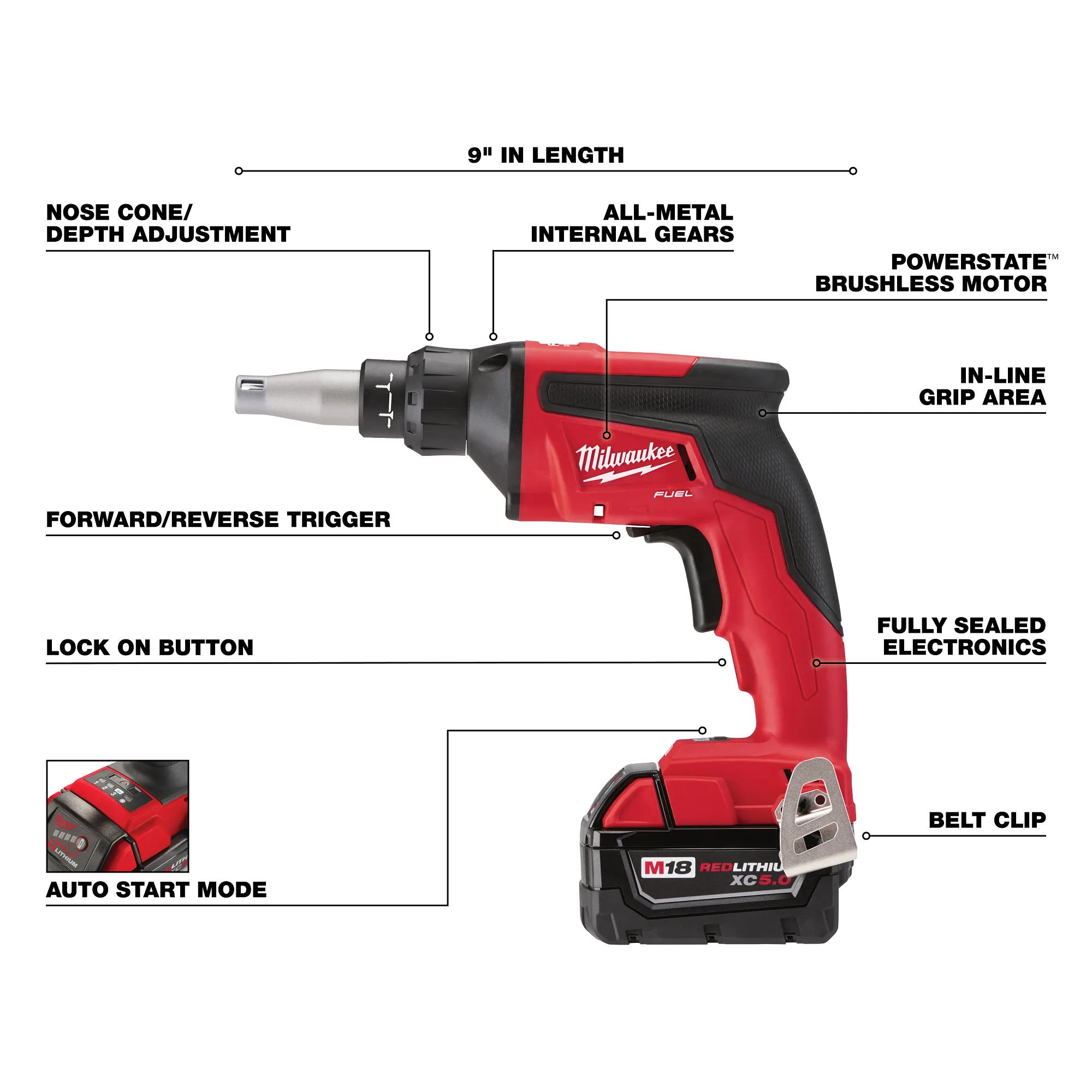 Milwaukee 2866-22, M18 FUEL Drywall Screwgun Kit - Image 4